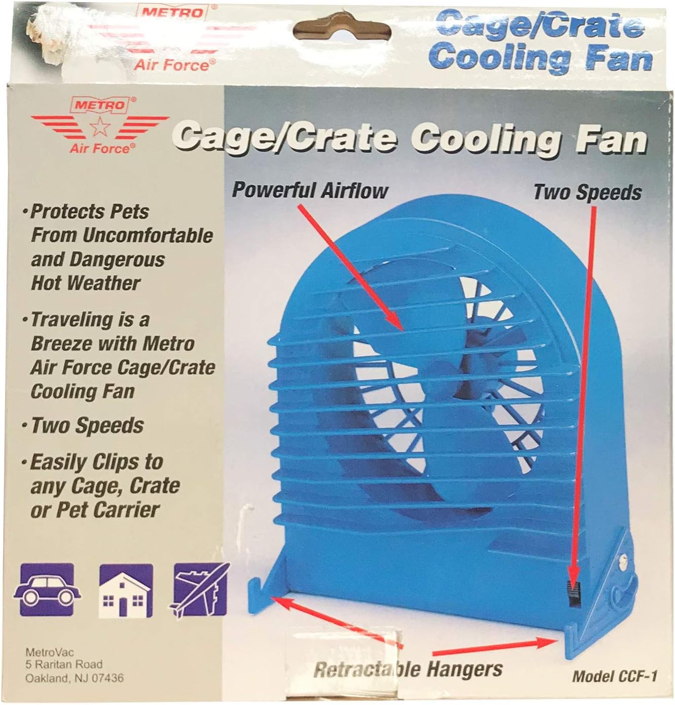 Metro Vacuum Cage/Crate Cooling Fan, CCF-1