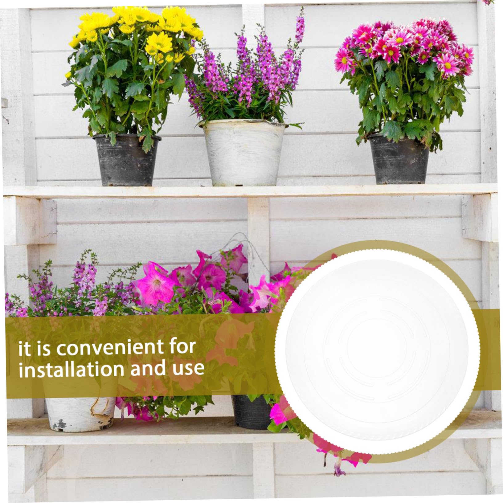 4 Stück Runde Kunststoff Pflanzenuntersetzer Transparent Blumentopf Untersetzer für Zimmerpflanzen und Garten Multifunktional und Langlebig