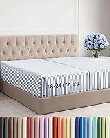 Vista 99 de Sábana bajera extra profunda tamaño Queen – Sábana bajera individual de lujo para hotel solamente – Se adapta fácilmente a colchones de 18 a 24