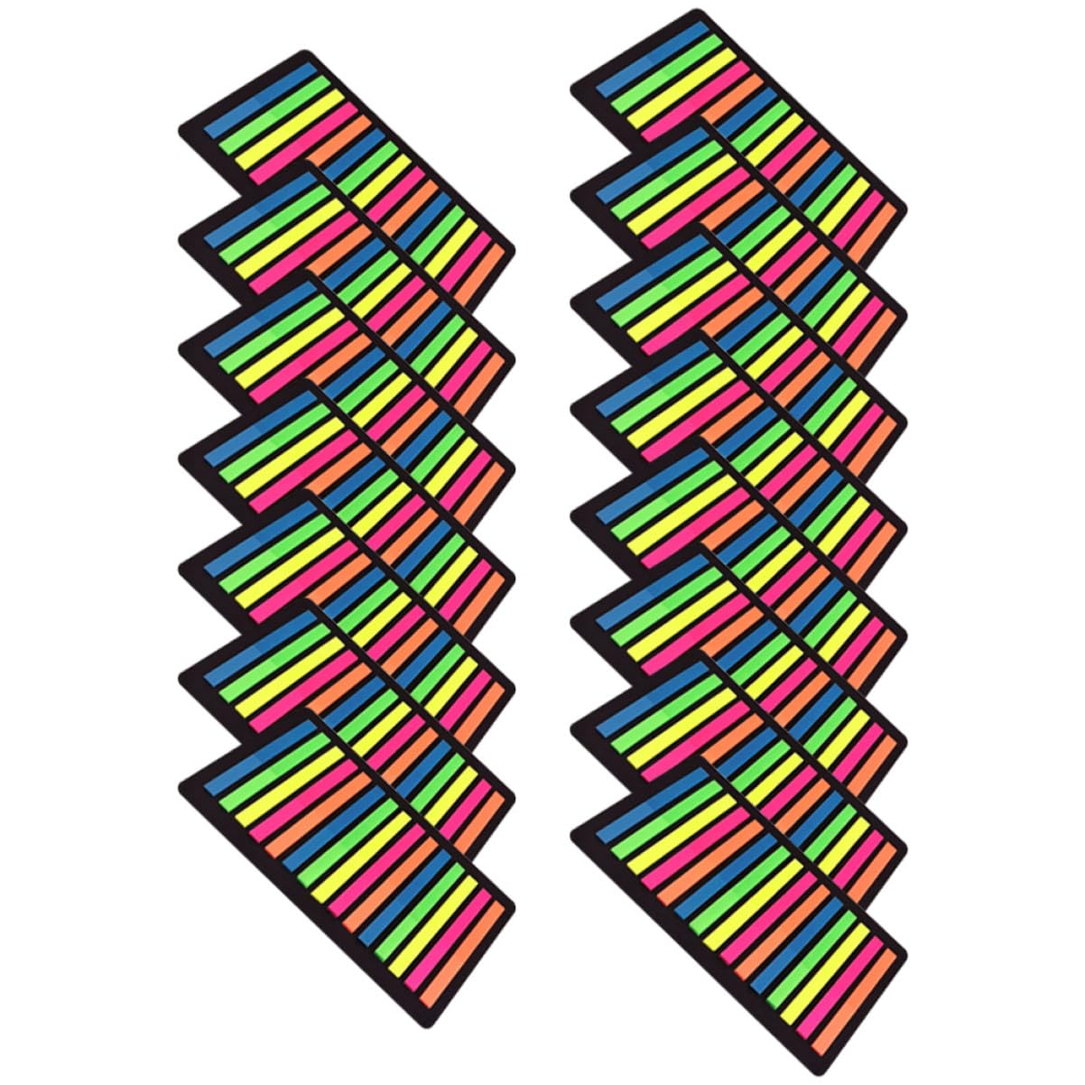 NUOBESTY 3 Sätze Satzmarkierungen Bookmarks Lesezeichen Textmarkierer Whiteboard-marker Trocken Abwischbar Textmarker Klebrige Seitenflags Highlight-streifen Das Haustier 15 Blatt * 3