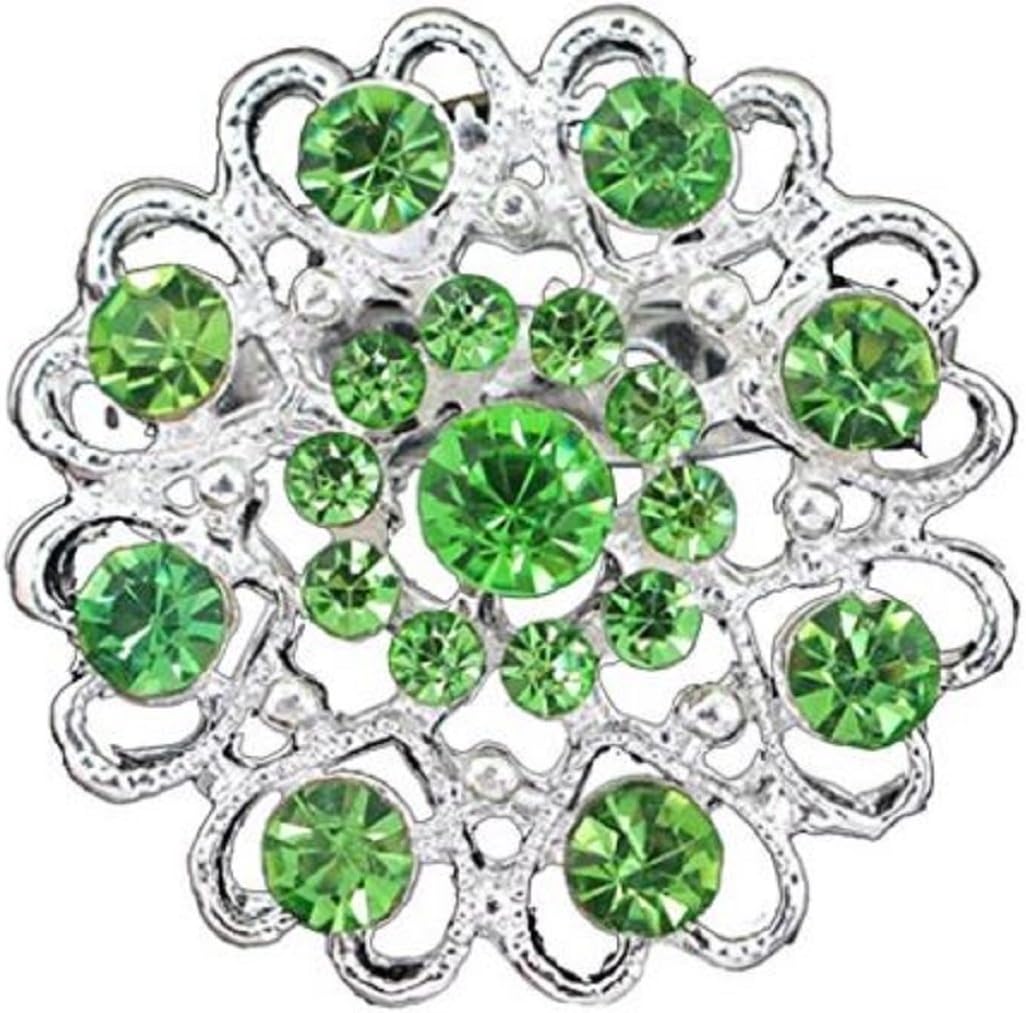 Heart Womens Fashion Rhinestone Flower wedding Bridal Brooch Pin