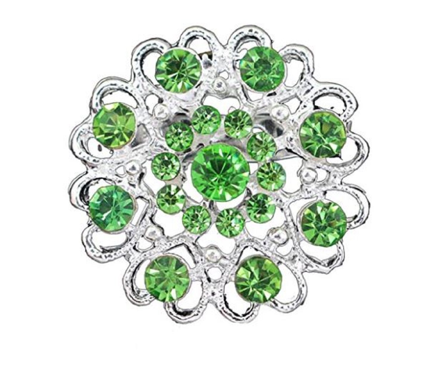 Heart Womens Fashion Rhinestone Flower wedding Bridal Brooch Pin