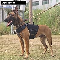 Vista 2 de ICEFANG GN3 - Arnés táctico para perros con 6 hebillas, chaleco Molle para perro con asa, cobertura de 3/4 del cuerpo, panel de gancho y bucle