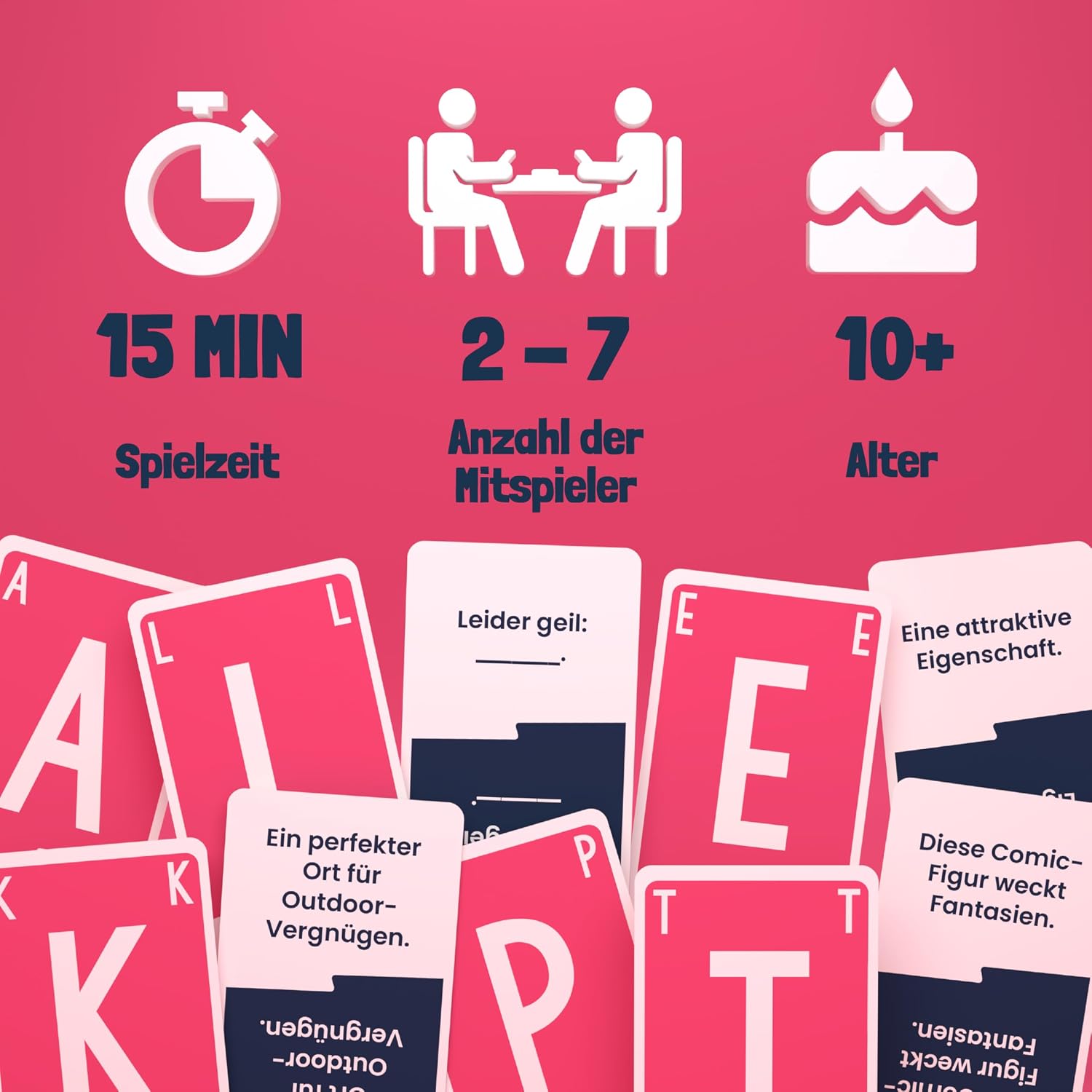 ATM Gaming - Quickstop - The Letter Duel - Party Edition - Card Game for Adults - Fast and Crazy - 2 to 7 Players - Card Game from 10 Years - Party Game