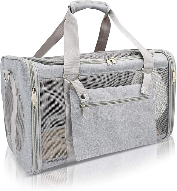 PETCUTE Transportín Perro Gato Bolsa De Transporte Plegable para Mascotas Jaulas para Perros Pequeño Medianos…