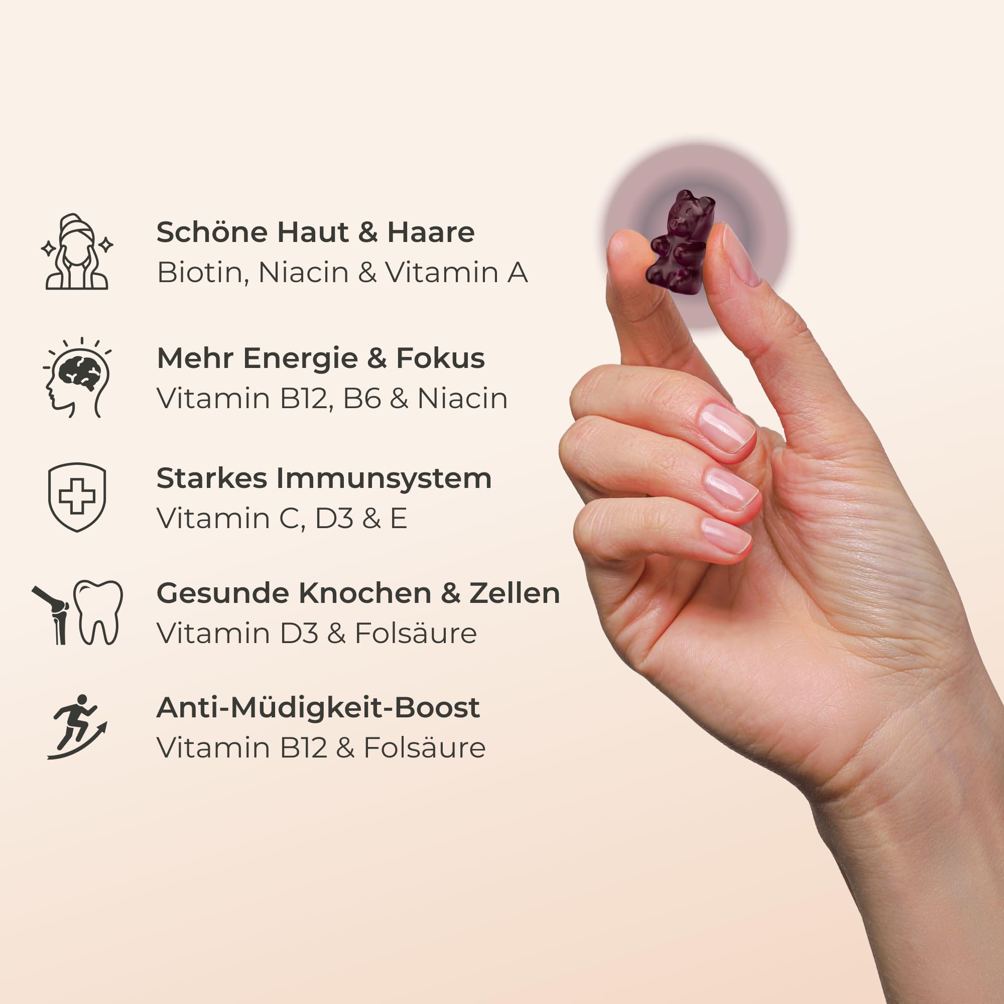 yuicy® Nahrungsergänzungsmittel für Frauen – Multivitamin Komplex – Extrem Leckere Multivitamin Gummies – Vegane Frauen Vitamine – Zuckerfreie Multi Vitamine – Woman's Multi 120 Stück