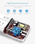 BESTEK 2000W Travel Voltage Converter, Power Step Down 240V to 120V Converter with 2.4A 2-Port USB Charging for Hair Dryer/Curling Iron/Coffee Machine/Phone,Travel Adapter for Europe Countries (White)