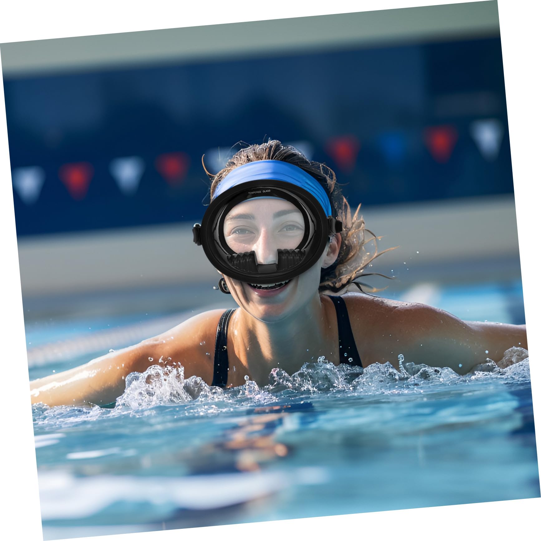 Gatuida Gafas de Buceo con Campo de Visión Amplio Alimenticio Lente de Vidrio Templado Cómodas y Duraderas para Adultos para Snorkeling y Natación