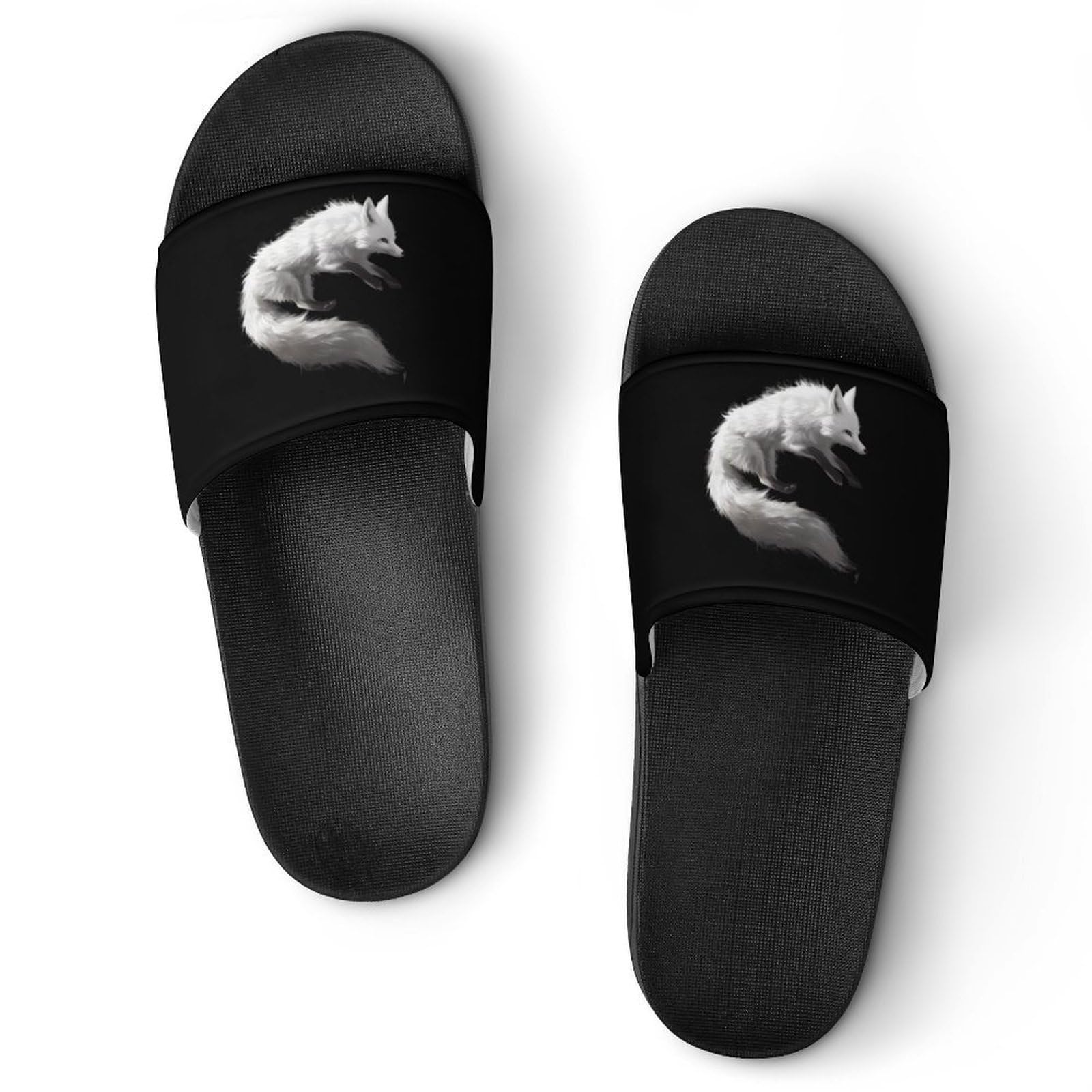 Fluffy Fox House Slippers Shower Slides Shoes