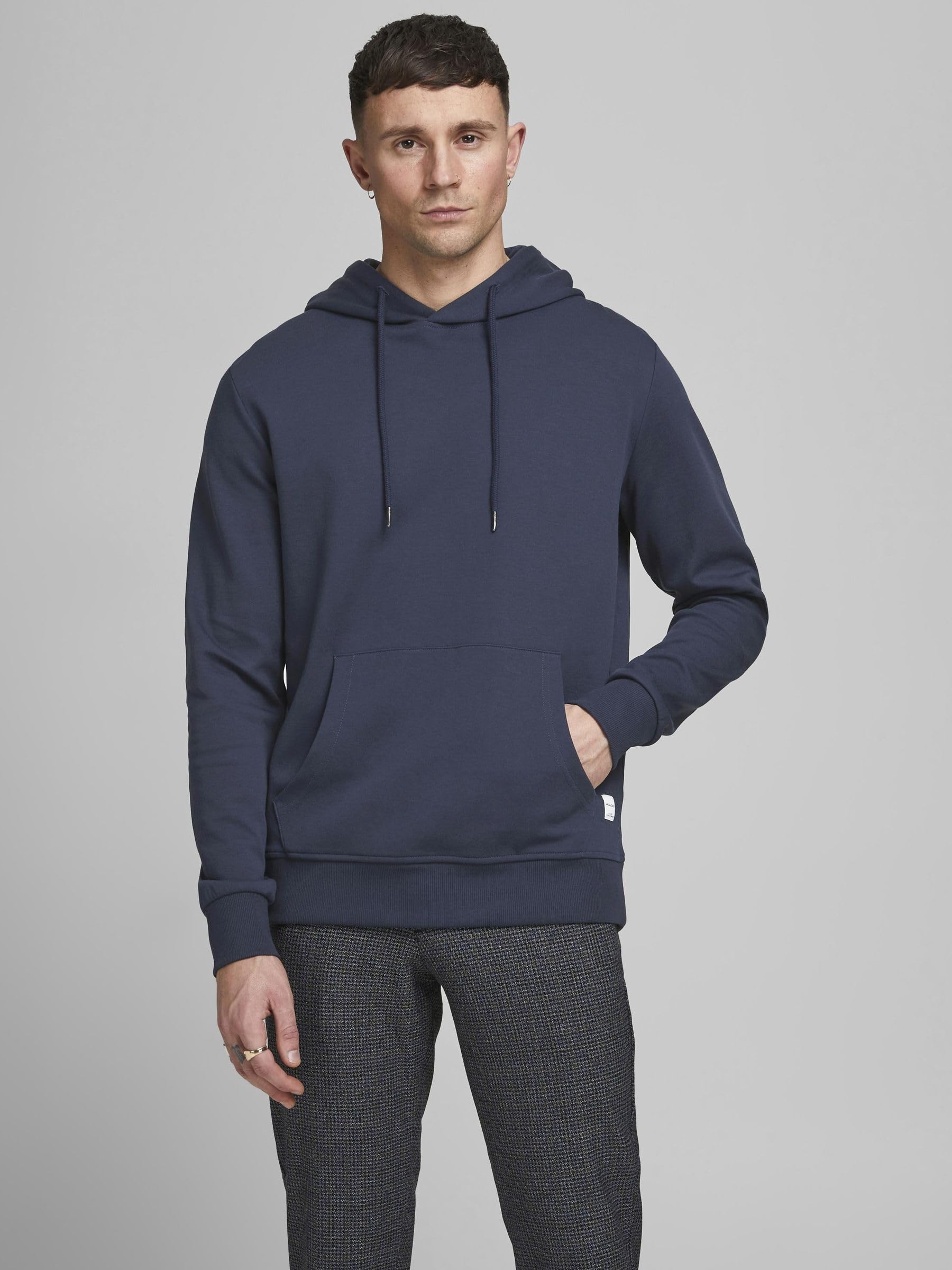 Jack & Jones Mężczyźni Jjebasic Sweat Hood Noos Bluza, Czarny, M