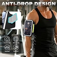Vista 6 de Brazalete para correr con funda para auriculares y ranura para tarjetas, soporte para teléfono para iPhone 17 16 15 14 Pro Max Plus Galaxy S25 S24