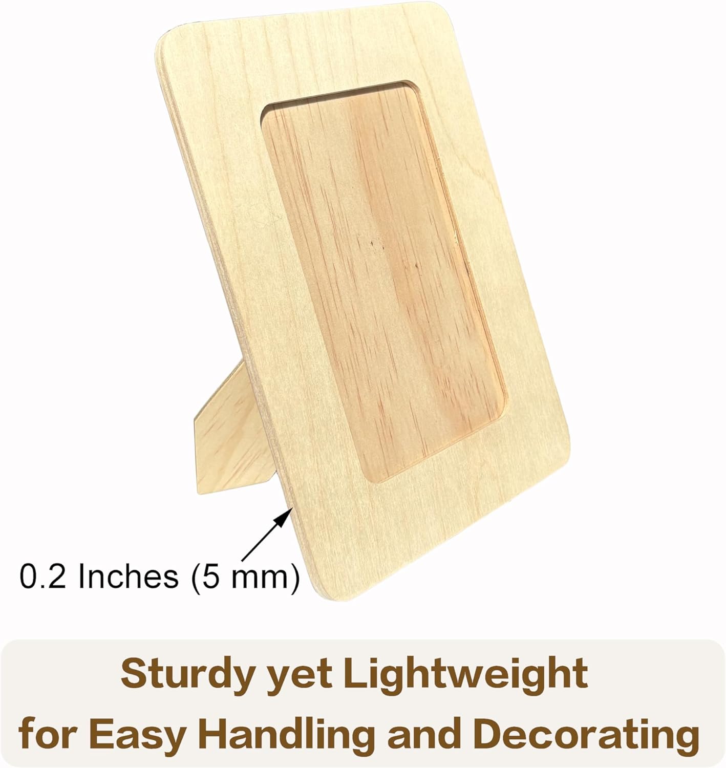 LWR CRAFTS Wooden DIY Photo Frame 4" x 6" Pack of 2 - Image 9