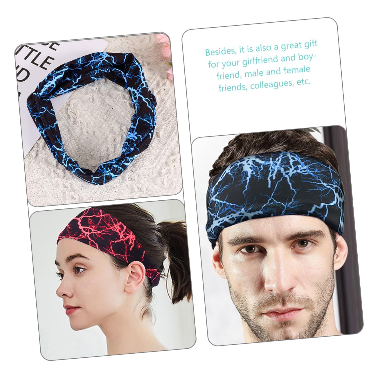 BESPORTBLE Diadema Deportiva Hair Band Bandas Cintas para El Pelo Banda para El Sudor Banda Deportiva para El Sudor Banda De Entrenamiento para El Cabello Spandex