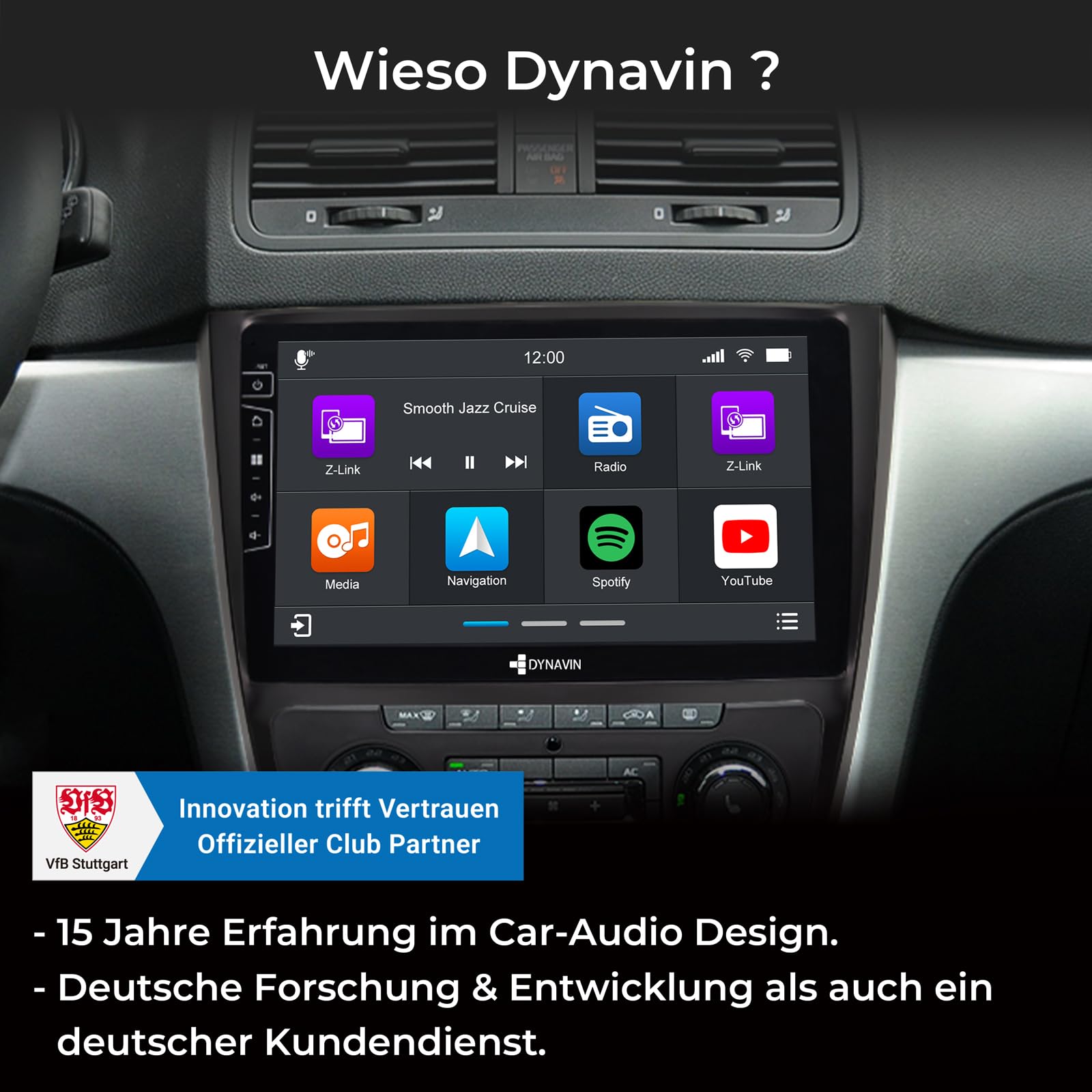 DYNAVIN Android Autoradio Navi für Skoda Yeti 2009-2017, 10,1 Zoll OEM Radio mit Wireless Carplay und Android Auto | Head-up Display | Inkl. DAB+: D9-151 Premium Flex