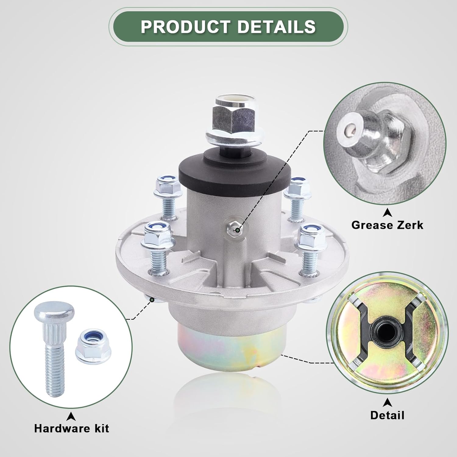 AM144608 Replace Spindle Assembly for 42" 48" 54" Decks, Fits for Jo hn De ere Z335M Z335E Z345M Z525E X330 X350 X370 S220 200 ZTrak Lawn Mower (3 Pack)