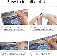 Vista 7 de Funda deslizante para cámara de laptop, cubierta deslizante para cámara de teléfono, paquete de 6 fundas ultrafinas para cámara web para laptop