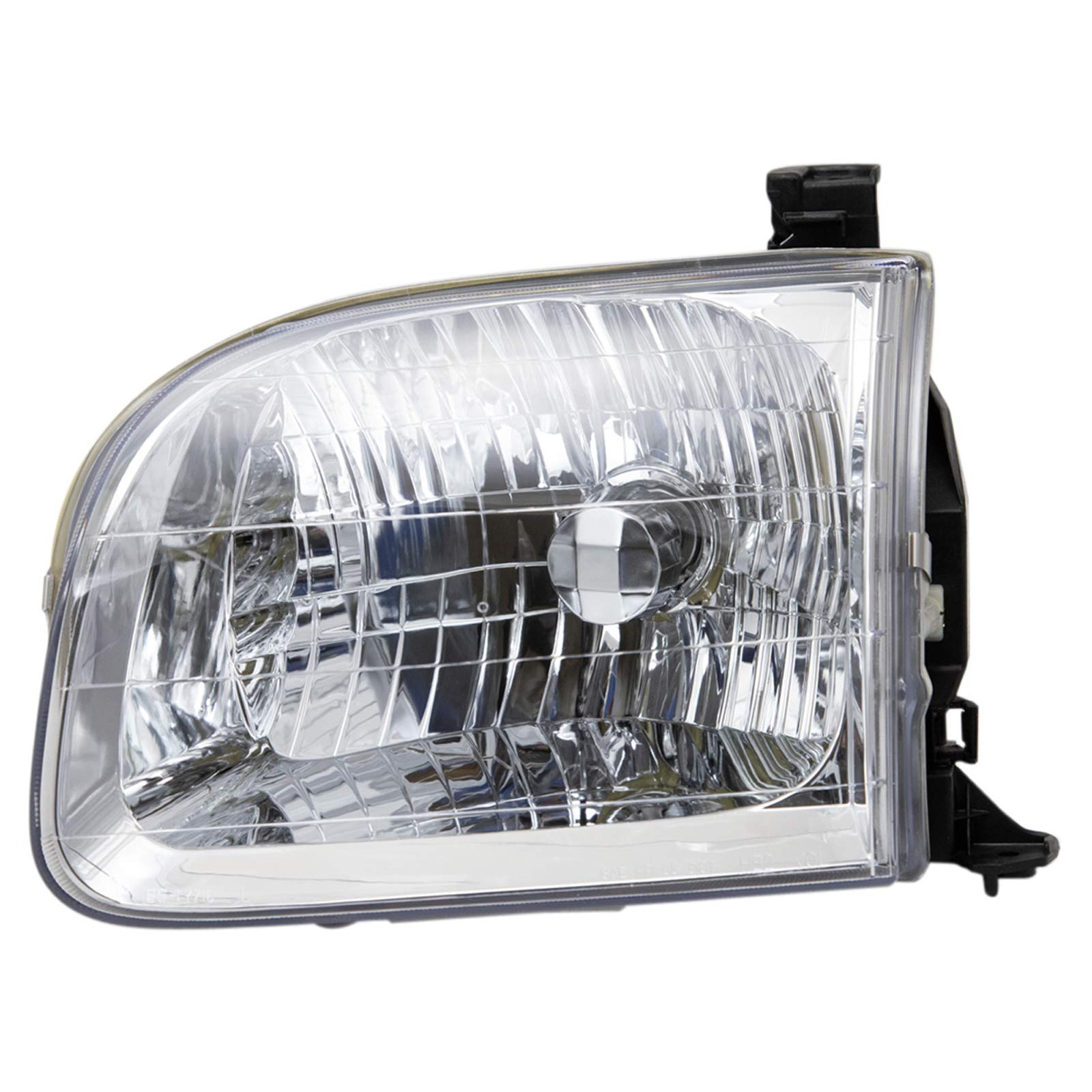 TRQ Driver Side Headlight Assembly H4 Bulb PC Lens Compatible with 2001-2004 Toyota Sequoia, 2004 Toyota Tundra TO2502144