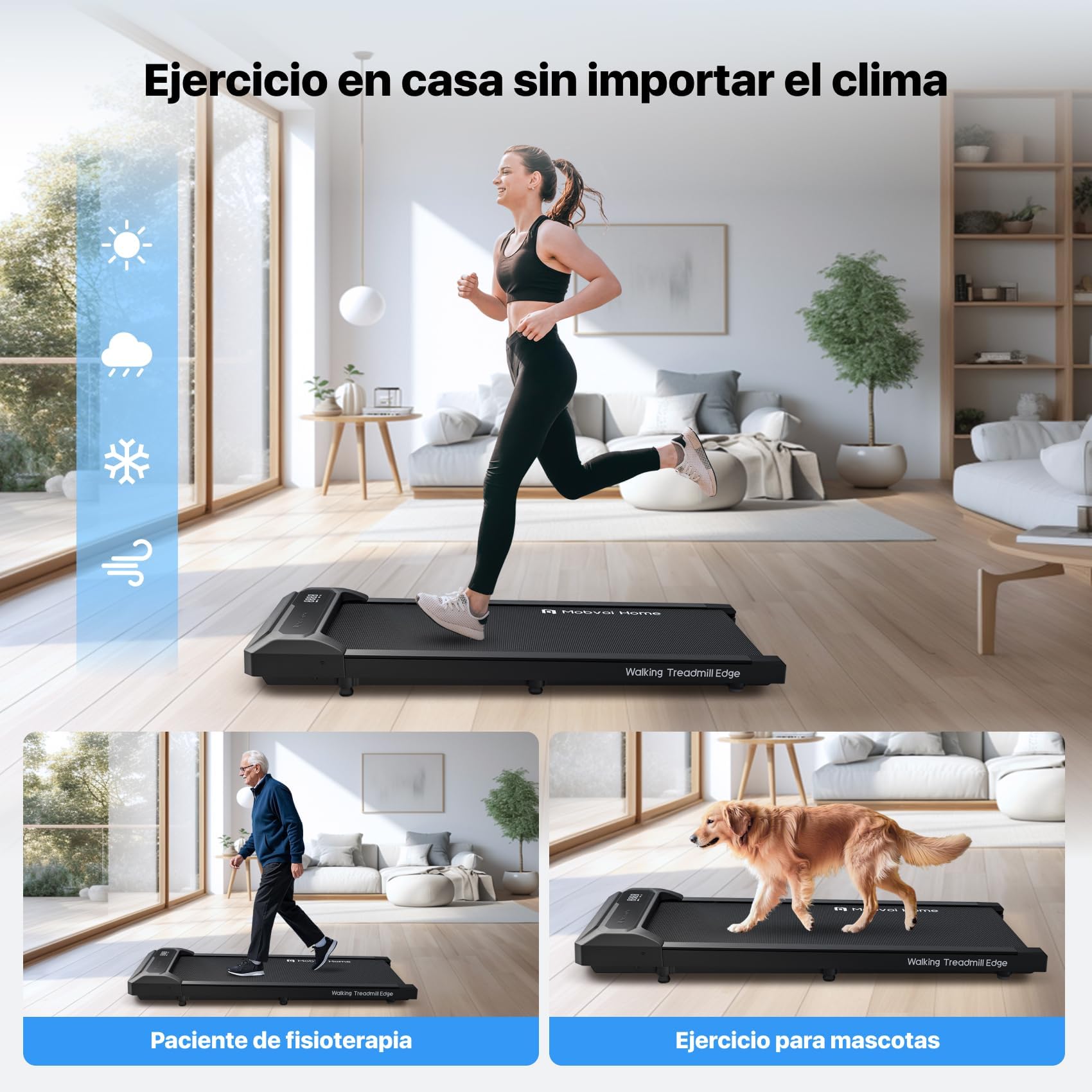 Mobvoi Desk Walking Treadmill - Portable and Compact for Home/Office, with Remote Control, Supports 120 kg, Adjustable Speed 2-6 km/h