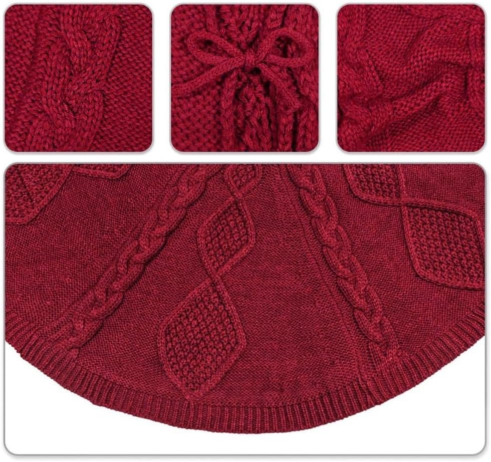Tree Skirt Christmas Christmas Tree Skirt Decoration Knitted Solid Color Striped Tree Skirt Christmas Tree Skirt Decoration Christmas Skirt Tree