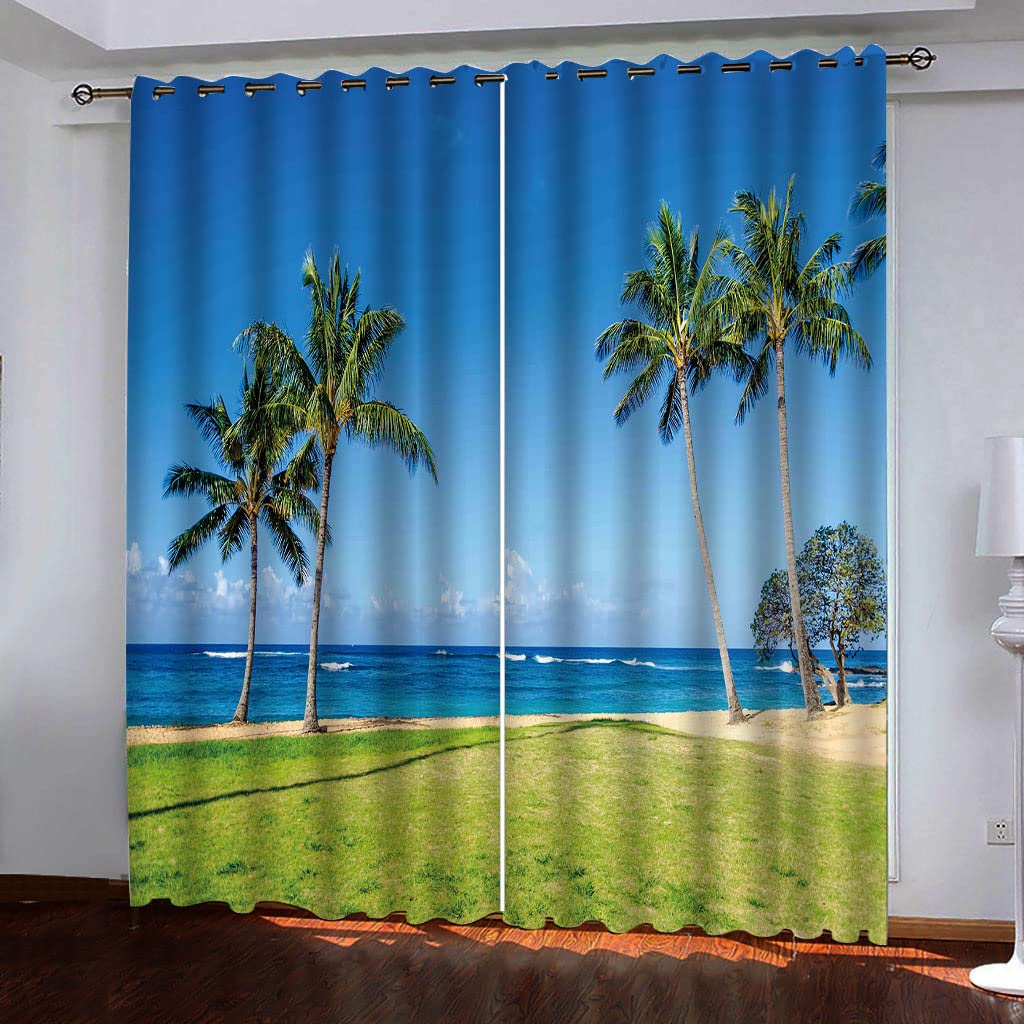 Rideaux et draperies occultants bleus 140x260 rideau isolant anti froid 3D