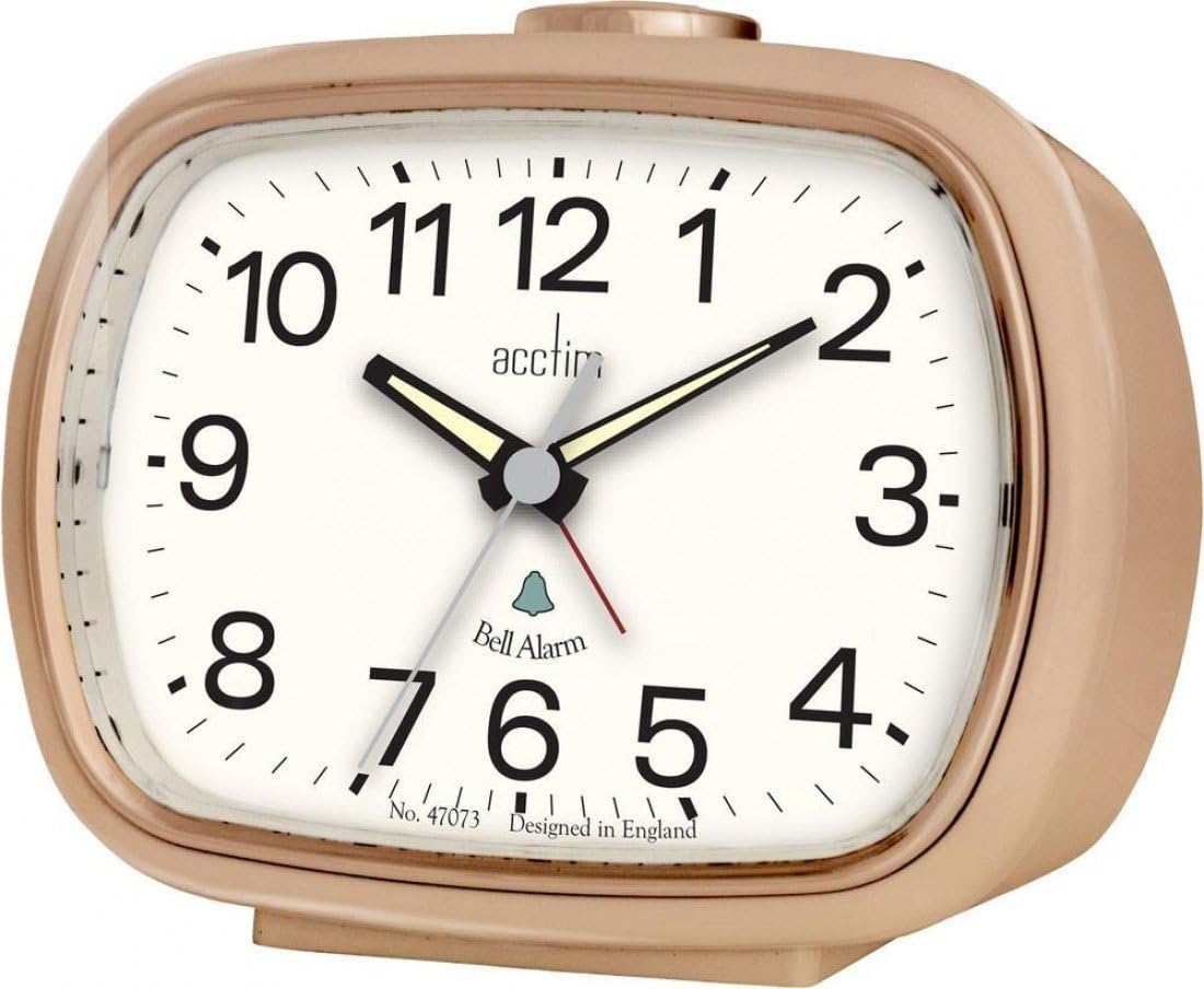 Acctim Camille Alarm Clock Rose Gold, 5.8 x 10.5 x 9.2 cm