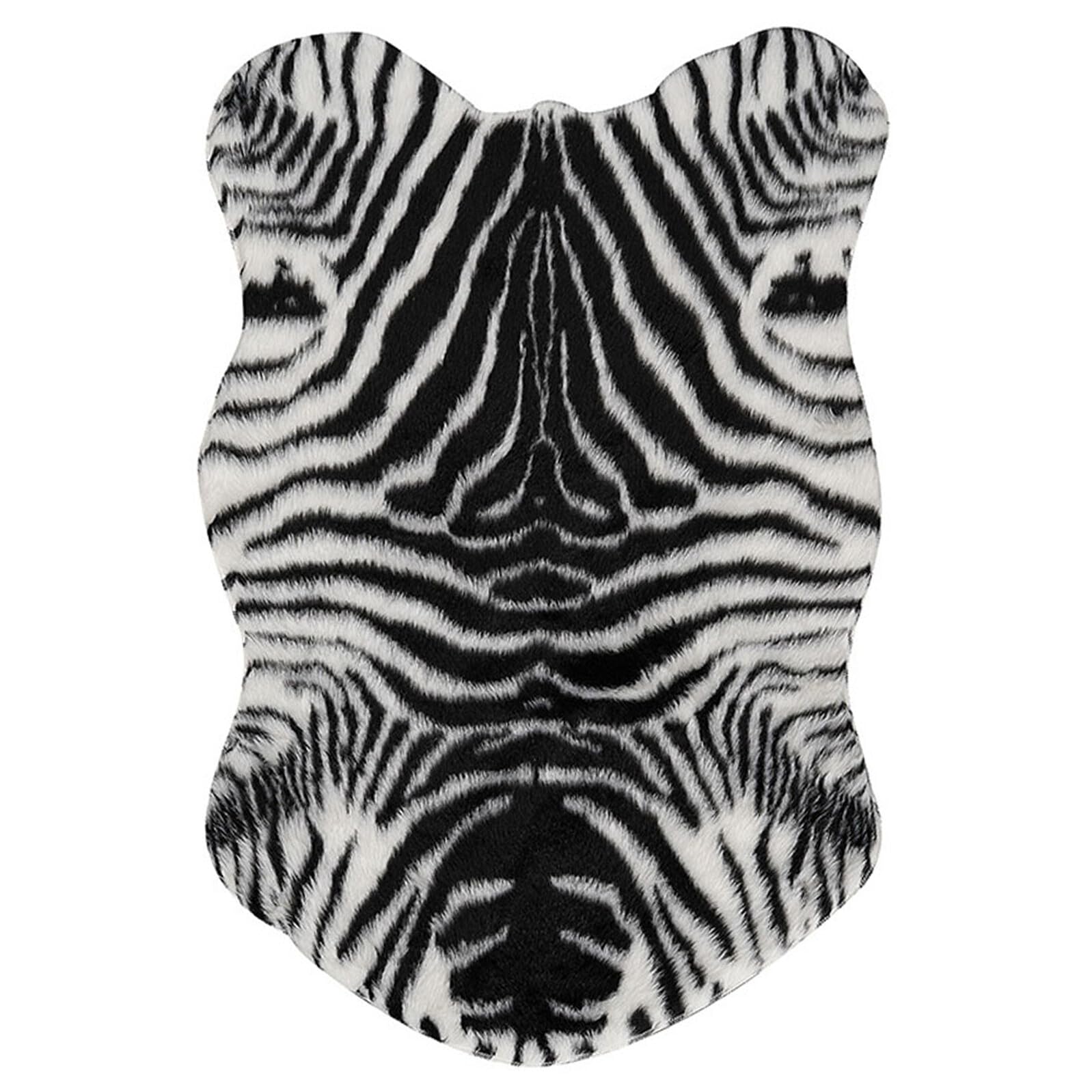 FischföRmiges Zebra-Teppich Bodenkissen rutschfeste Anti-Rutsch-Bodenmatte Weiche Hausmatte FüR Badezimmer KüChe Und Wohnzimmer