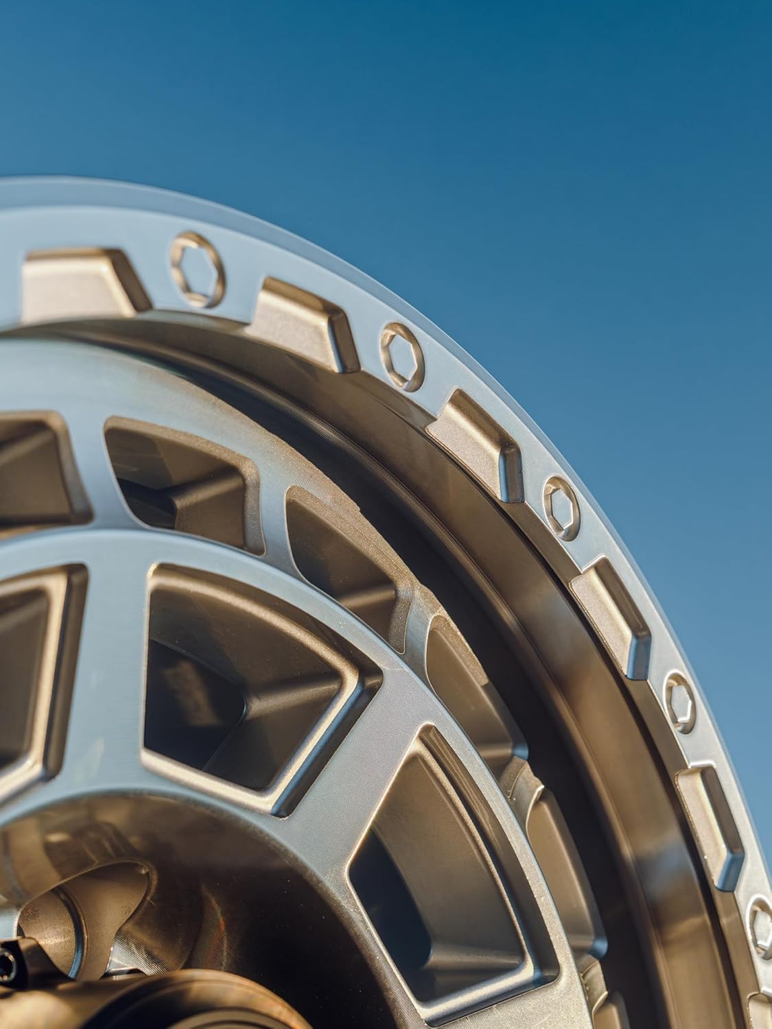 RockTrix RT114 18x9 Machined Silver Wheels, 8x170 Bolt Pattern -12mm Offset, 4.5" Backspacing, Heavy-Duty 8 Lug Rims Compatible with Ford F250 and Fits Ford F350 Super Duty 1999-2026