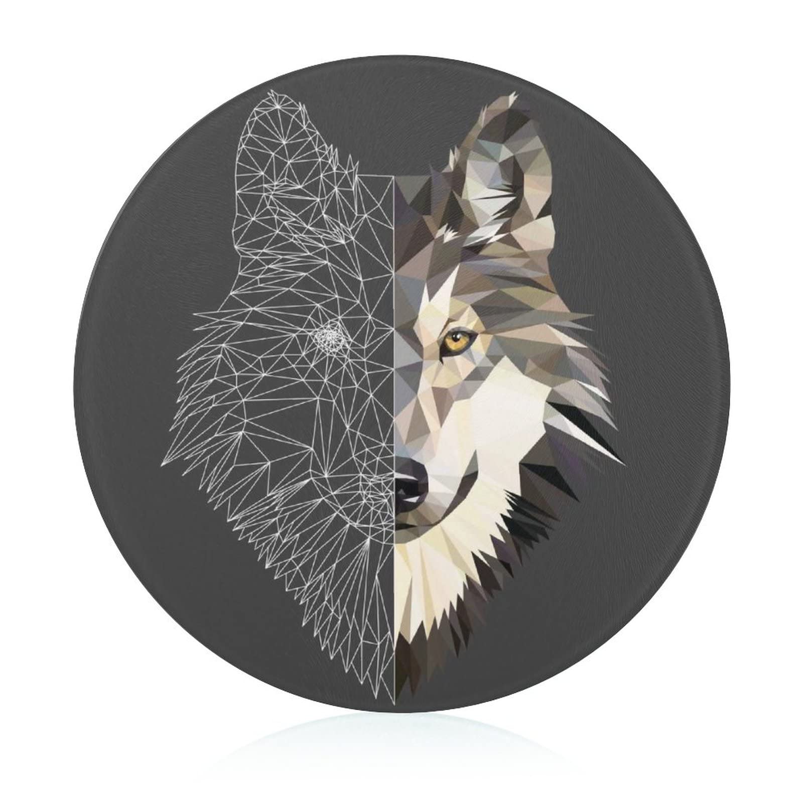 Plaque de cuisine loup verre trempé 20 cm aux finitions soignées