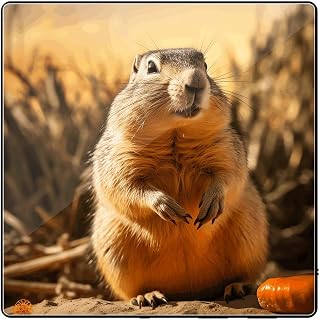 Music Refrigerator Magnets, Built-in Music Player, Personalized | Hand Drawn Groundhog Music Sticker for Office, Funny Fridge Sticker for Kitchen, Portable, Fashion