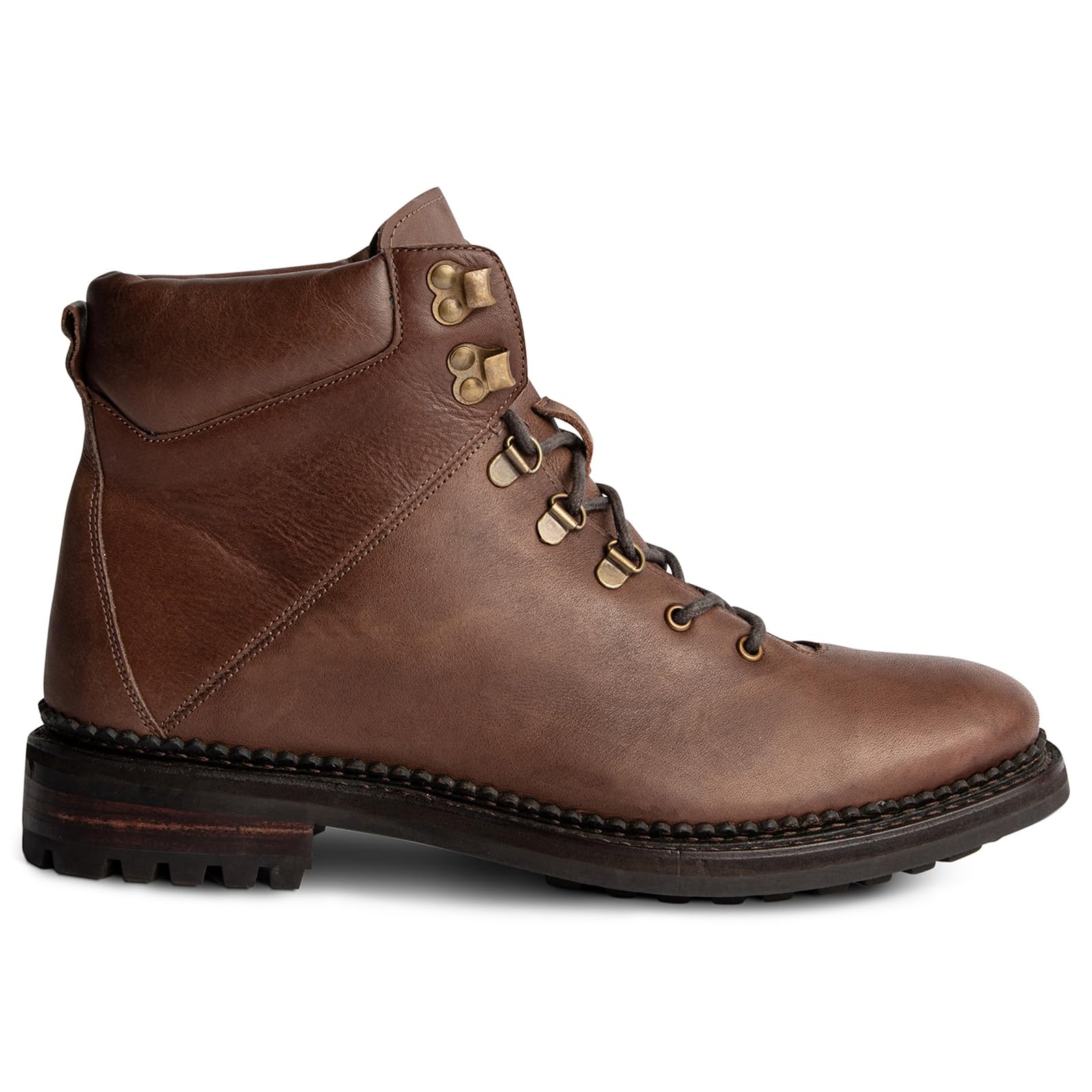 Anthony Veer Rockefeller Hiking Boots for Men | Pull-Up Dress Boots | Norwegian Welt Construction Chocolate Brown