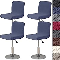 Vista 14 de HFCNMY Fundas para taburetes de bar con respaldos, paquete de 2 fundas elásticas para taburetes de bar, fundas de taburete de bar jacquard, fundas
