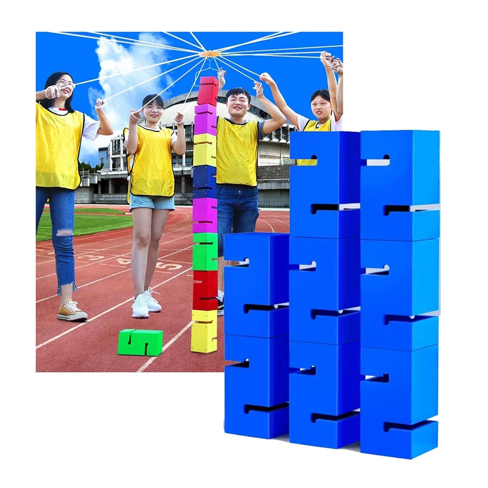 Jeux de consolidation d'équipe pour le travail, activités de groupe en plein air Travail d'équipe Jeux amusants pour la journée sportive scolaire/journée sur le terrain/fête d'anniversaire (couleur