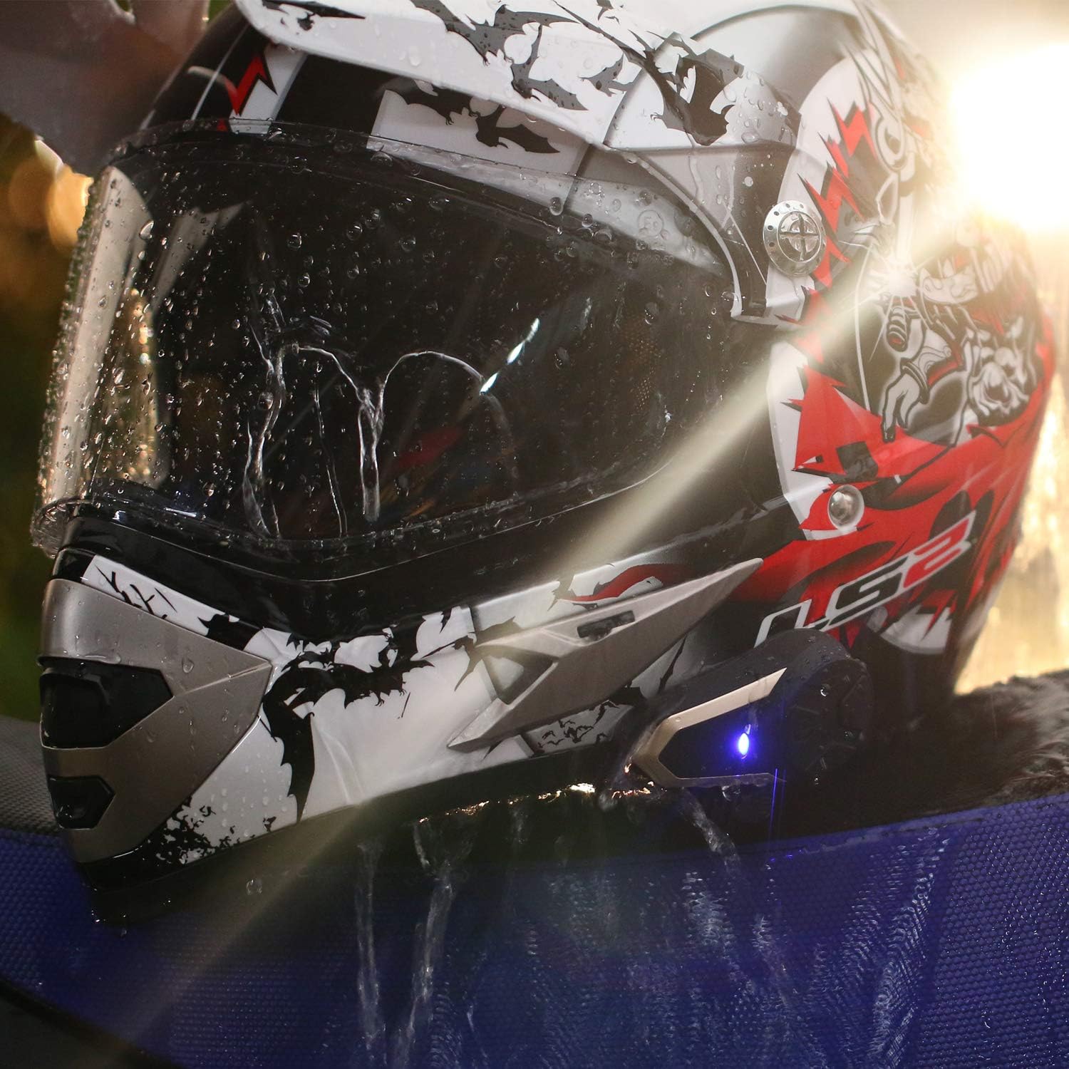 Snowmobile helmets with communication Clearance