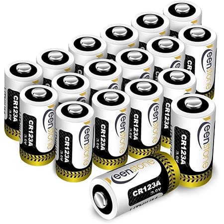 Keenstone 18 Pack CR123A 3V Lithium Battery, CR17345 1650mAh Lithium Disposable Batteries Low Self-Discharge for Flashlight, Camera, Microphones and More - Not Compatible with Arlo Cameras (18 Pack)