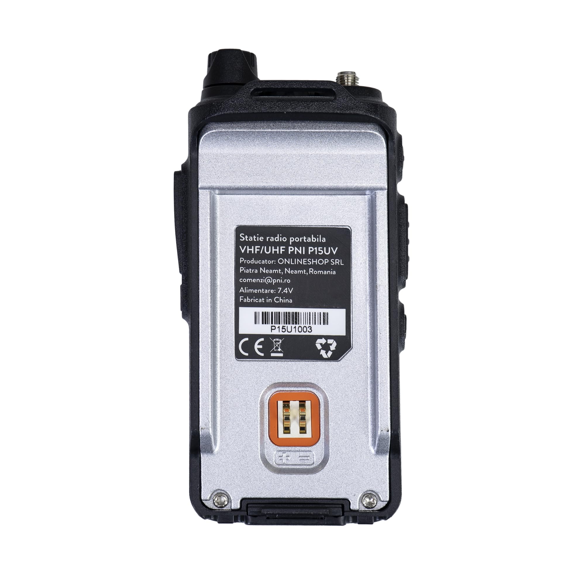Radio Portable Double Bande VHF/UHF PNI P15UV, 144-146MHz / 430-440Mhz, 999CH, avec Batterie 1500 mAh