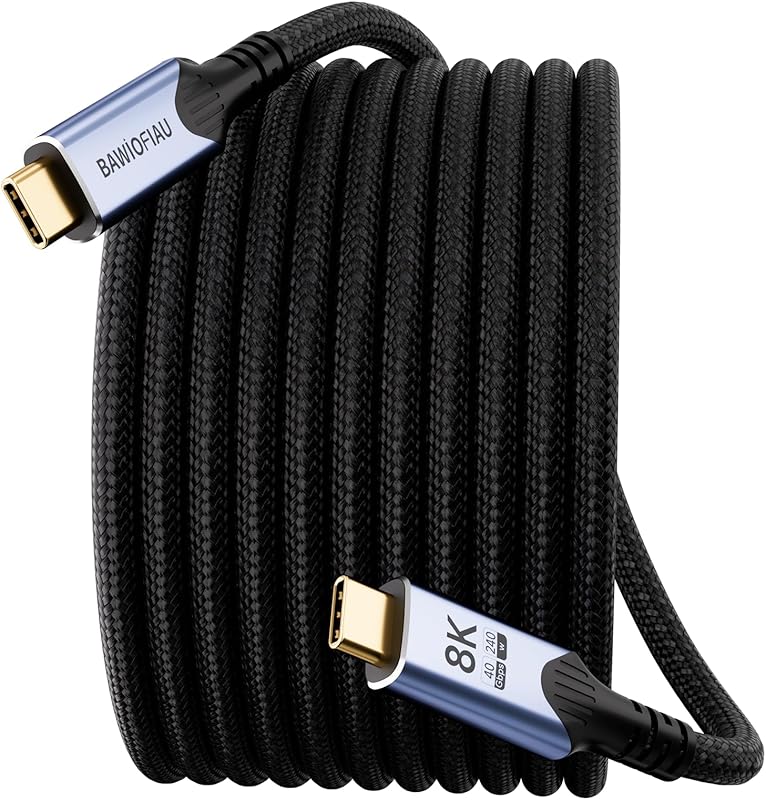 BAWIOFIAU CĂąble USB-C vers USB-C 3 Meter Long,240W type c Charge Rapide Compatible Thunderbolt 4/3,U
