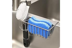 AOZITA Sink Caddy and Sponge Brush Holder for Kitchen Sink