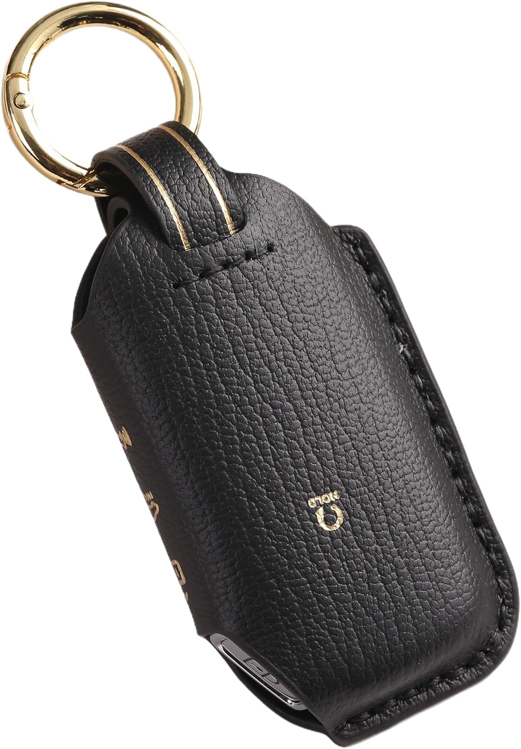 Genuine Leather Key Fob Cover Case for Kia Sportage Seltos 2021-2025, Telluride 2021-2022, Sorento Niro 2021-2023, K5 EV6 2021-2024 Key Holder (Black)