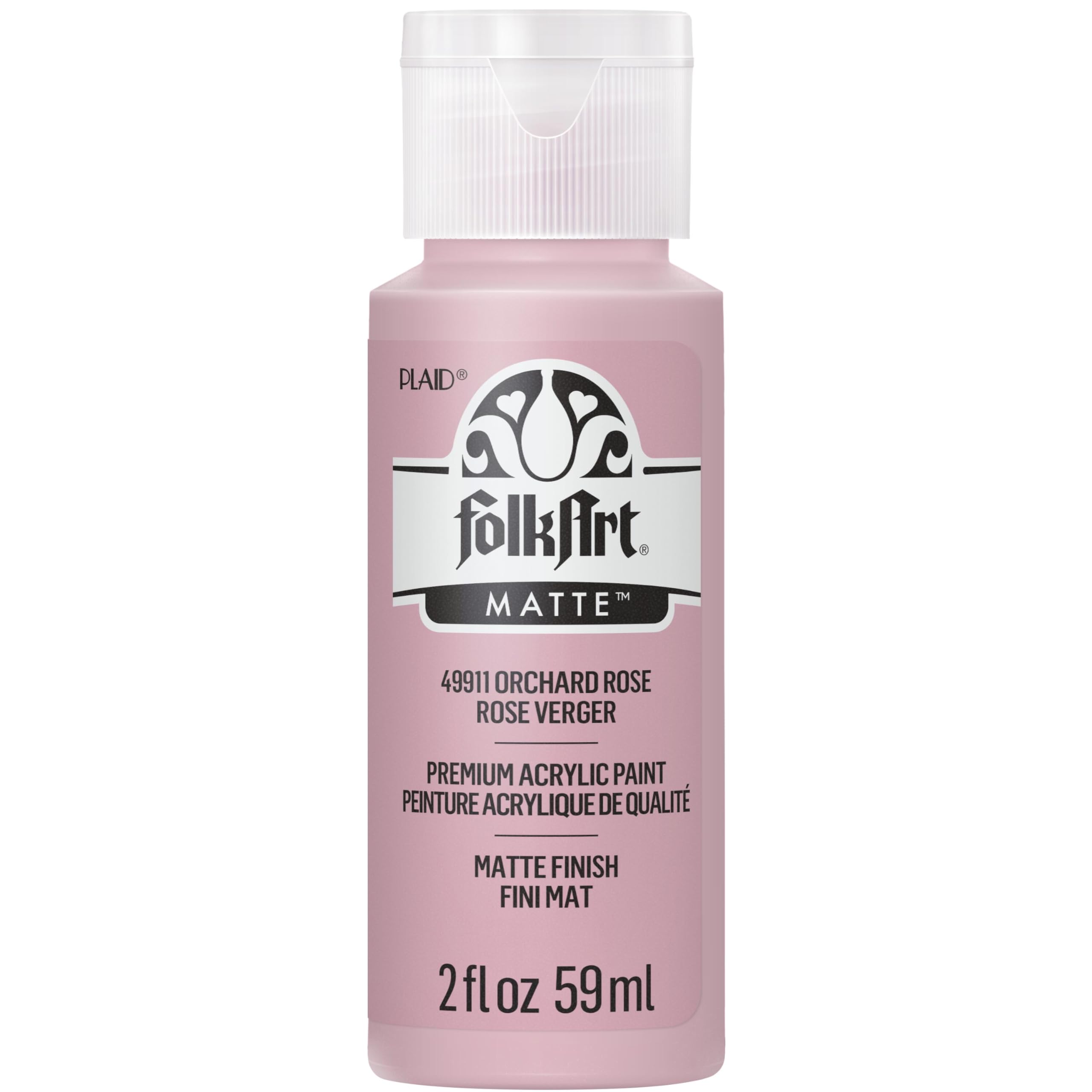 Folkart Matte Acrylic Paint 2oz-Orchid Rose -FAAC2OZ-49911