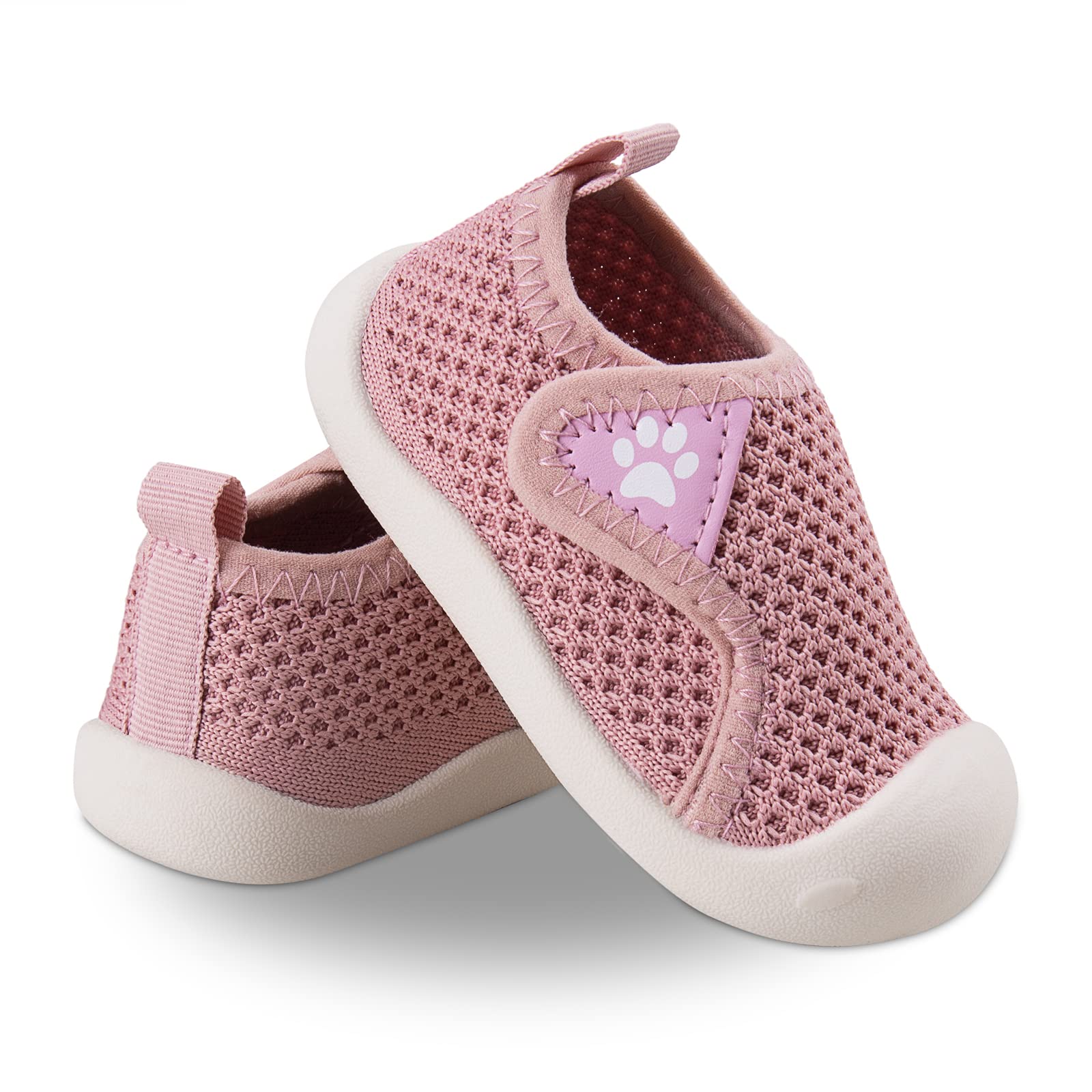 Baby Walking Shoes Toddler Girl Boy Soft Sole Breathable Mesh Slip on Summer Wide Shoes Infant Flexible Lightweight Non-Slip Safer Causal Tennis Shoes