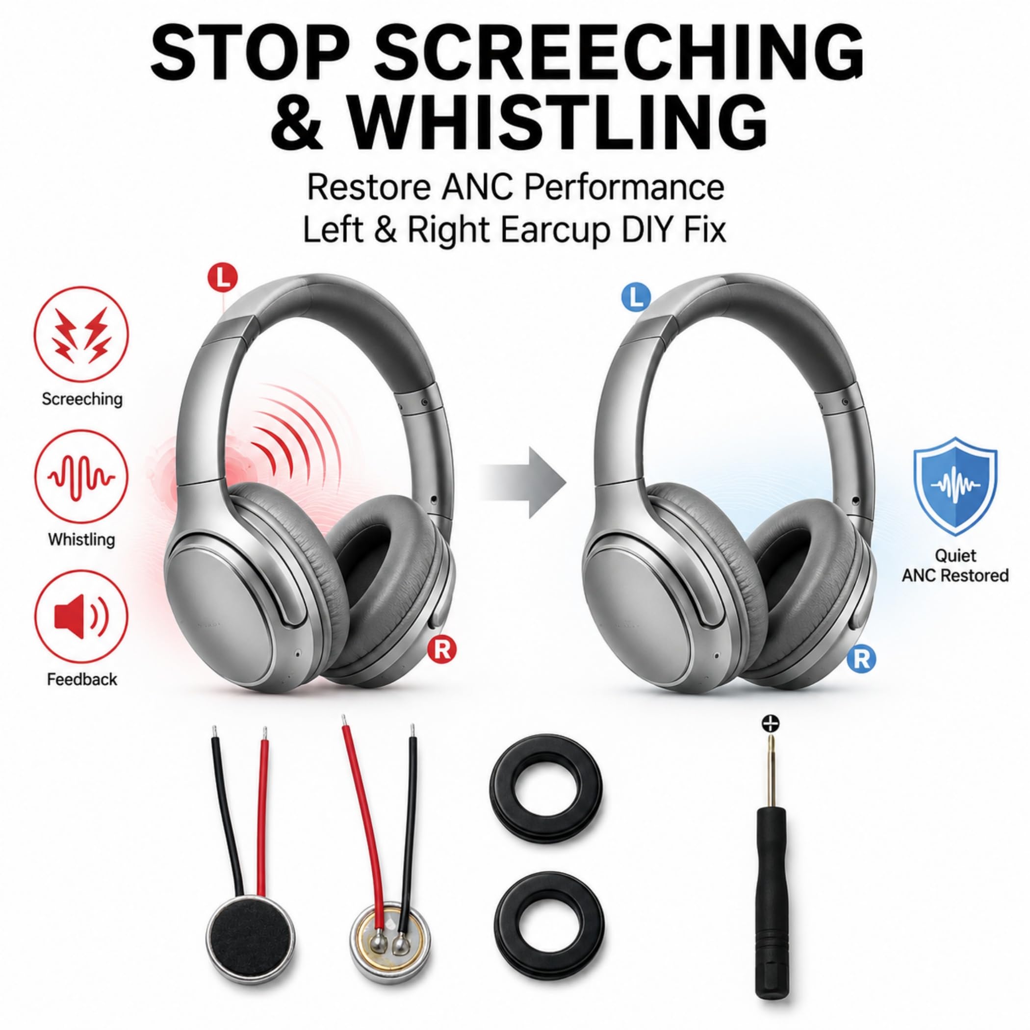 Amazon | ANCマイク交換用 Sony WH-1000XM4 XM3 XM2 WH-CH710用 2個