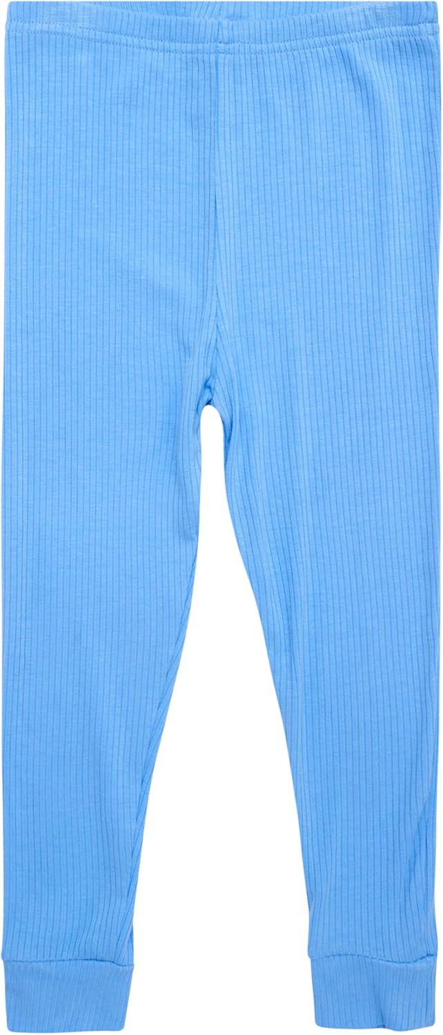 Mon Petit Boys Pajama Set - 8 Piece Crewneck Rib Knit Long Sleeve Sleep Shirt and Pajama Pants PJs for Boys (12M-7) - Image 7