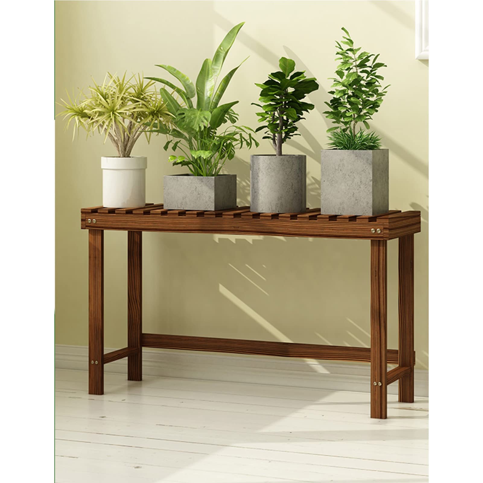 Support pour plantes d'intérieur en bois pour salons et grands événements