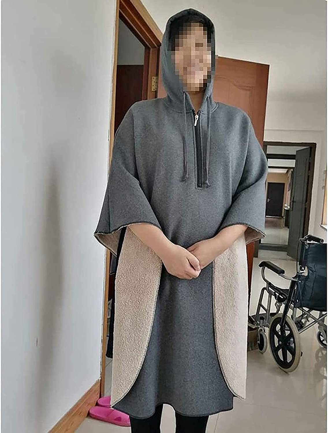 Manta para Silla de Ruedas, cálida y Resistente al Viento, de Forro Polar, Ideal para Hombres y Mujeres, Ideal para Cubrir Las piernas en Silla de Ruedas.