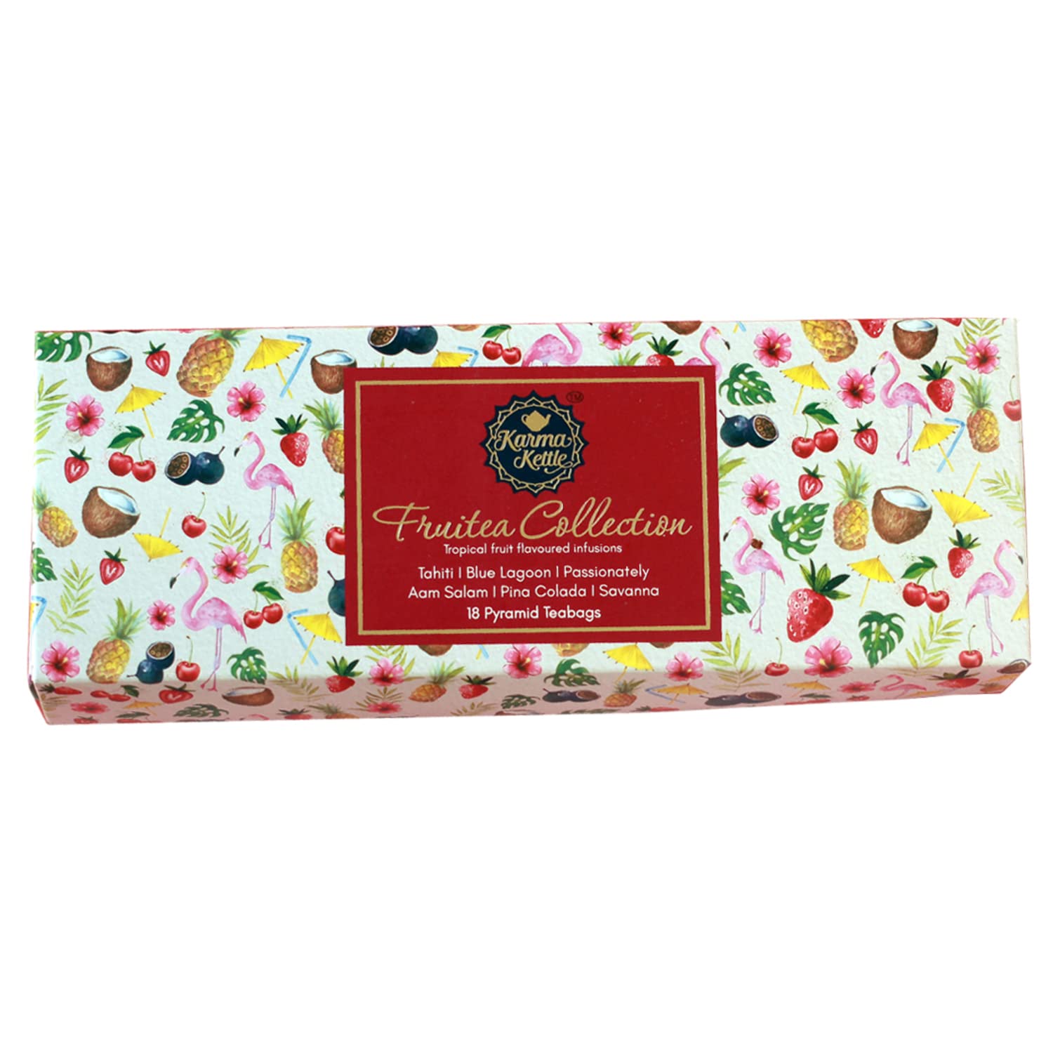 Karma Kettle Fruitea Collection Gift Box (Pina Colada, Savanna, Tahiti, Blue Lagoon, Passionately, Aam Salaam), 18 Pyramid Tea Bags (B08884R1PP) Amazon Price History, Amazon Price Tracker