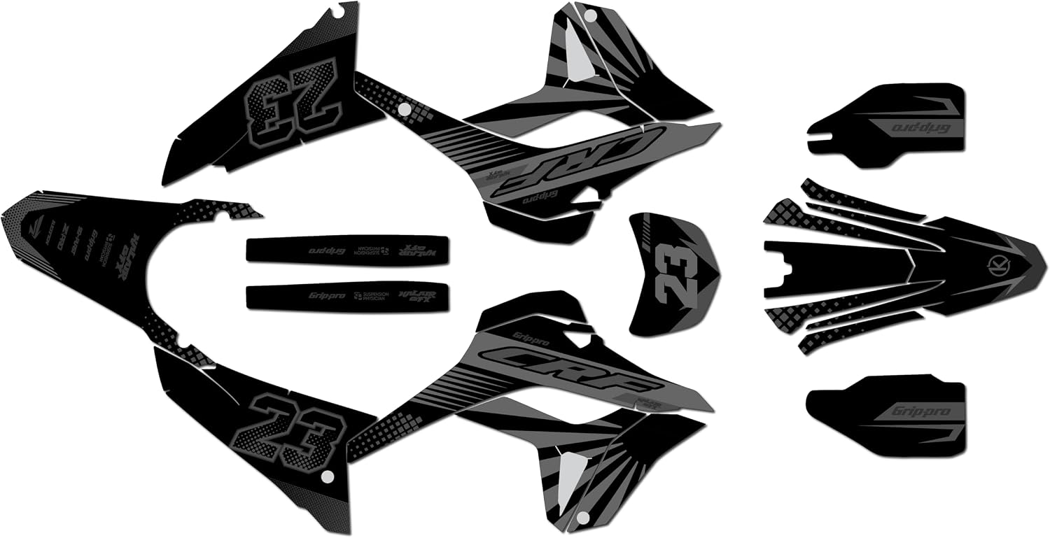 Graphics Kit for Honda CRF 300L (2021+) FH Series Smoke 09 Mil - Dirt Bike Custom Racing Graphics Decals Stickers Kit, no-Plastics