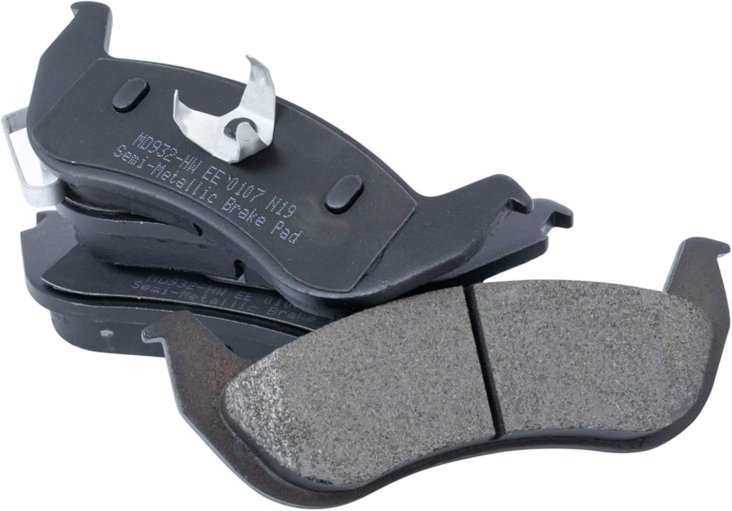 TRQ Rear Brake Pad and Rotor Set Semi Metallic Parking Shoe Compatible with 2005-2011 Ford Crown Victoria Mercury Grand Marquis