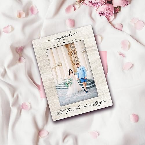 Miniatura 2 de Marco de fotos de boda de 4 x 6 pulgadas, marcos de fotos de compromiso, regalos de boda para esposa, marido, parejas comprometidas, marcos de fotos