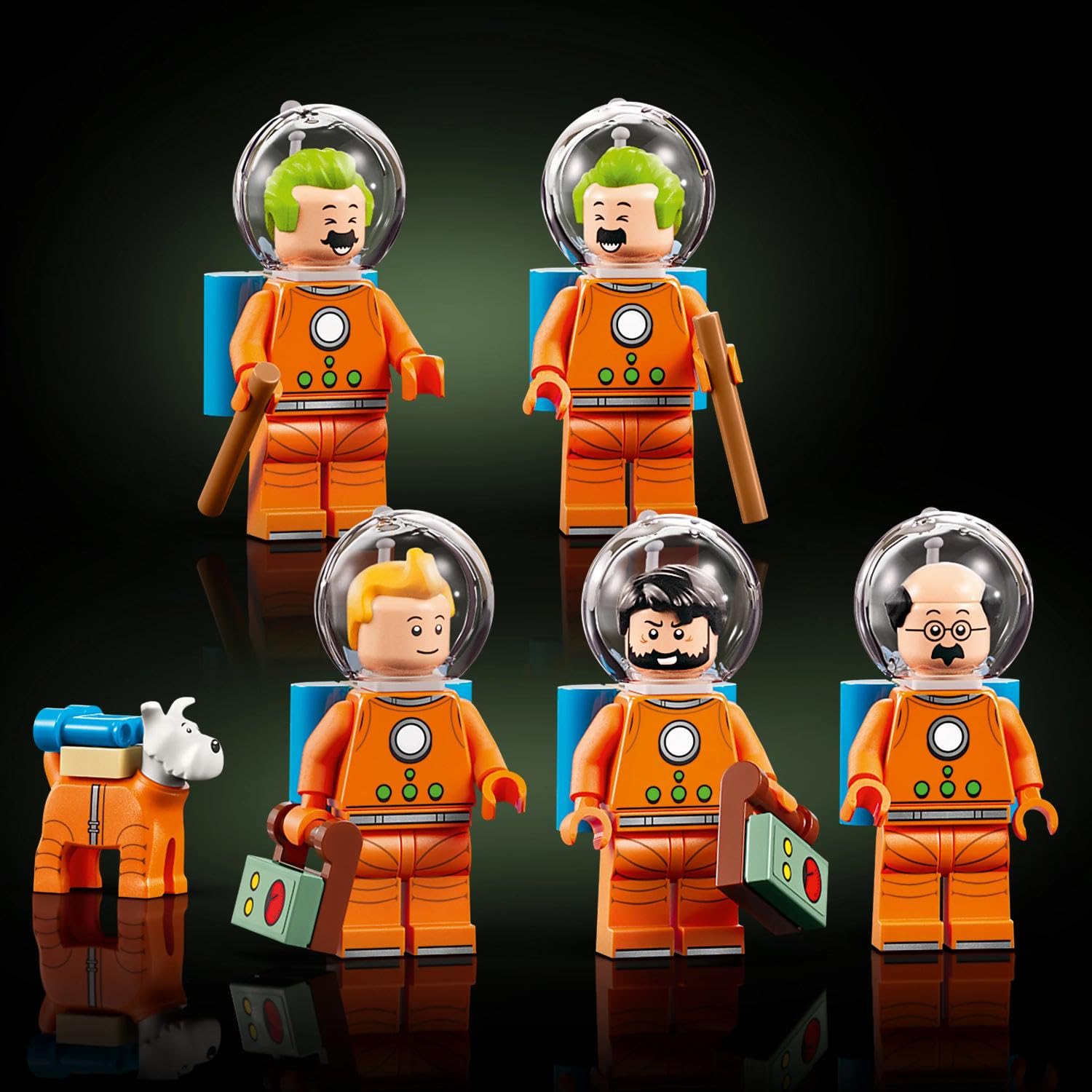 LEGO Ideas Die Mondrakete von Tintin - Raumschiff Modellbau für Erwachsene - Set zum Ausstellen mit 5 Minifiguren und der Hundefigur Struppi für DIY Deko - Geschenkidee für Fans - 21367