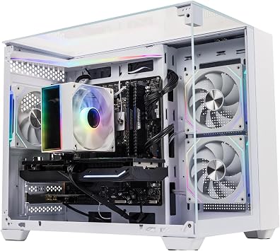 GTR Gaming PC | Intel Core i5-12600K | RX 9060 XT | 32GB 3600MHz RAM | 1TB NVMe SSD | 600W 80+ Bronze PSU | ARGB Glass-White Case | Windows 11 | WiFi